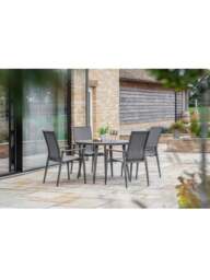 Bramblecrest Sofia 4 Seat Garden Dining Set Anthracite - thumbnail 4