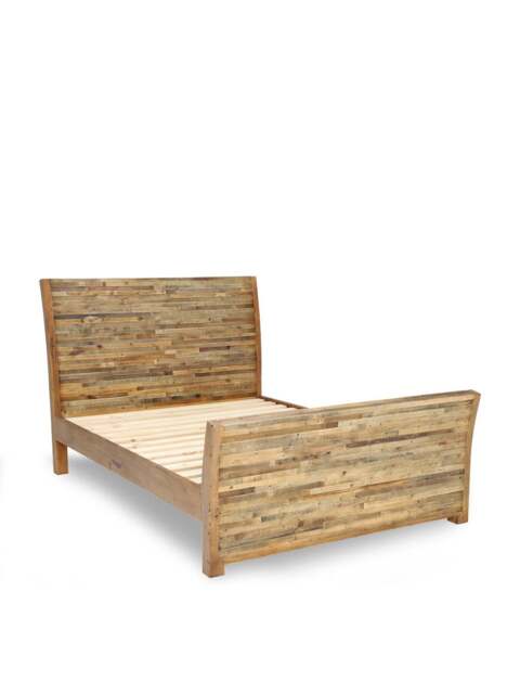 Barker and Stonehouse Charlie Reclaimed Wood King Bed Frame High End in Brown - image 1