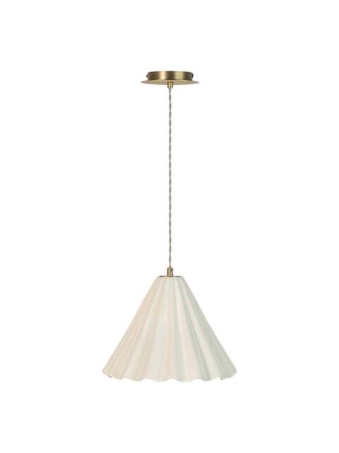 Heal's Monroe Porcelain Pendant Large /brushed Gold in White - image 1