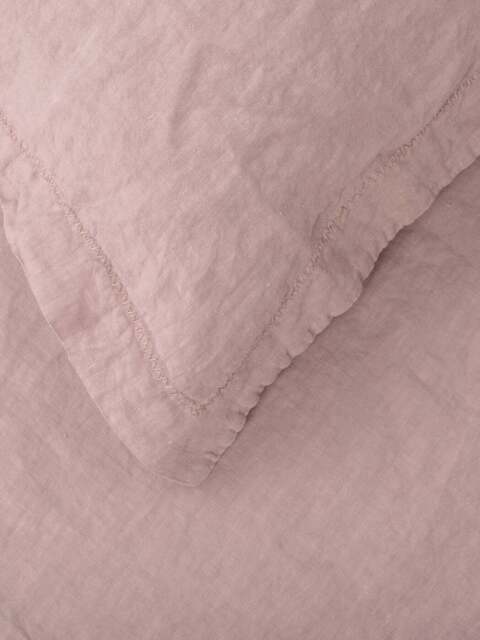 Heal's Washed Duvet Collection in Pink, Linen, Size Super King - image 1