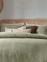 Yard Living Lark Duvet Cover Set in Eucalyptus, Size Double - thumbnail 3