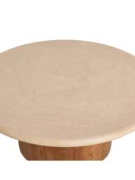 Barker and Stonehouse Panama Faux Stone Large Round Coffee Table in Brown - thumbnail 3