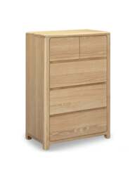 Barker and Stonehouse Hadrian Oak 2 Over 3 Drawer Chest in Neutral