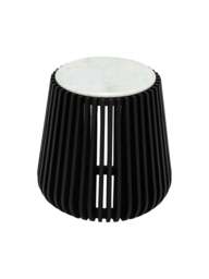 Barker and Stonehouse Nero Side Table, White Marble in Black - thumbnail 2