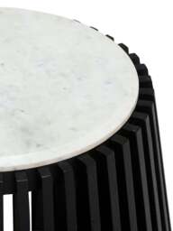 Barker and Stonehouse Nero Side Table, White Marble in Black - thumbnail 3