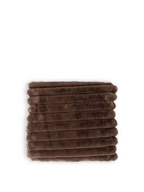 Heal's Chunky Cord Faux Fur Throw Mocha 150 X 220 in Brown, Size 180x150 - image 1