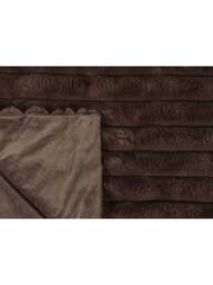 Heal's Chunky Cord Faux Fur Throw Mocha 150 X 220 in Brown, Size 180x150 - thumbnail 2