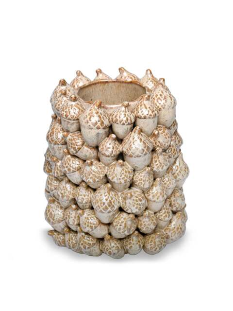 Libra Interiors Acorn Cluster Vase Beige - image 1