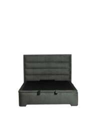 Barker and Stonehouse Rothbury Fabric King Ottoman Bed Frame in Green - thumbnail 2