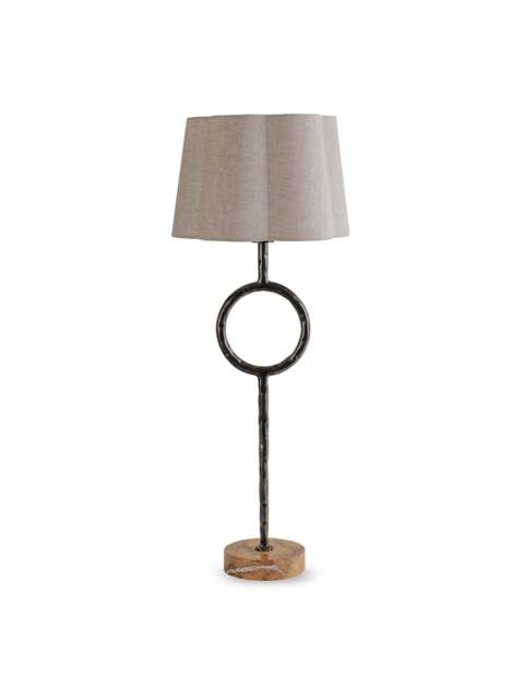 Libra Interiors Rutland Table Lamp in brown, Linen - image 1