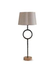 Libra Interiors Rutland Table Lamp in brown, Linen - thumbnail 1