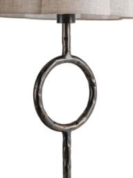 Libra Interiors Rutland Table Lamp in brown, Linen - thumbnail 3