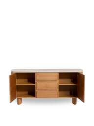 Barker and Stonehouse Soma Natural Wood Curved Sideboard in Neutral - thumbnail 3