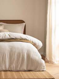 Yard Living Perrie Leaf Pattern Duvet Cover Collection in Natural, Size King - thumbnail 3
