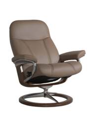 Barker and Stonehouse Consul Medium Signature Chair And Footstool, Mole in Brown - thumbnail 3