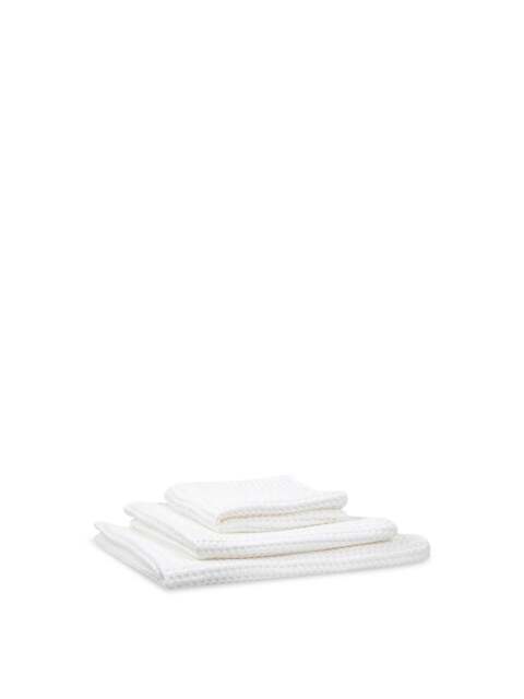 Heal's Waffle Bath Sheet in White, Cotton, Size 100x160