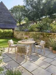 Kettler Cora Rope 4-Seater Round Dining Set Cream - thumbnail 2