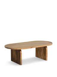 Barker and Stonehouse Zuberi Natural Wood Curved Coffee Table in Neutral