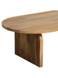 Barker and Stonehouse Zuberi Natural Wood Curved Coffee Table in Neutral - thumbnail 3