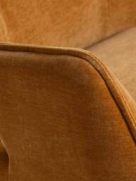 Barker and Stonehouse Milne Light Brown Fabric Swivel Armchair in Orange - thumbnail 4
