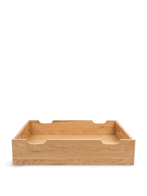 Heal's Brunel Rolling Under Bed Storage Double/king Oak in Brown, Size 82x67x18 - image 1