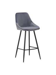 Barker and Stonehouse Southbury Fabric Bar Stool in Grey - thumbnail 2