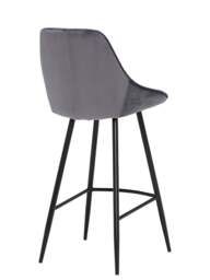 Barker and Stonehouse Southbury Fabric Bar Stool in Grey - thumbnail 3