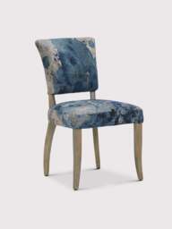 Barker and Stonehouse Mimi Velvet Dining Chair With Oak Legs in Blue - thumbnail 2