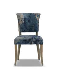Barker and Stonehouse Mimi Velvet Dining Chair With Oak Legs in Blue - thumbnail 1