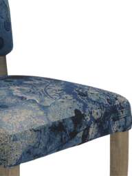Barker and Stonehouse Mimi Velvet Dining Chair With Oak Legs in Blue - thumbnail 3