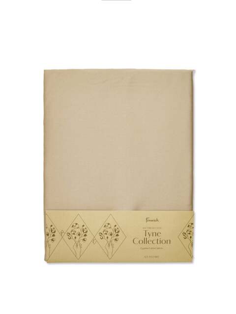 Fenwick at Home Tyne Fitted Sheet Tan in Camel, Cotton, Size Superking