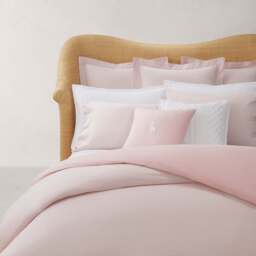 Ralph Lauren Home Oxford Oxford Pillowcase Pink in Rosette, Cotton/Linen, Size Square - thumbnail 4