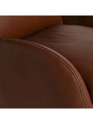 Barker and Stonehouse Uma Swivel Armchair in Brown, Leather - thumbnail 4
