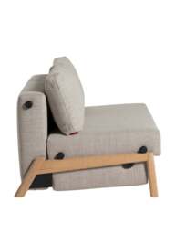 Barker and Stonehouse Emerick Light Fabric Sofa Bed in Grey, Size 2 Seater - thumbnail 5