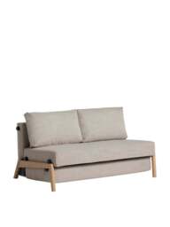 Barker and Stonehouse Emerick Light Fabric Sofa Bed in Grey, Size 2 Seater - thumbnail 2