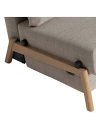 Barker and Stonehouse Emerick Light Fabric Sofa Bed in Grey, Size 2 Seater - thumbnail 3