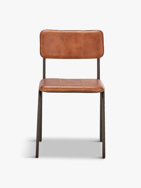 Nkuku Ukari Dining Chair in Aged Tan, Leather - image 1