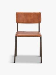 Nkuku Ukari Dining Chair in Aged Tan, Leather - thumbnail 1