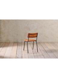 Nkuku Ukari Dining Chair in Aged Tan, Leather - thumbnail 3
