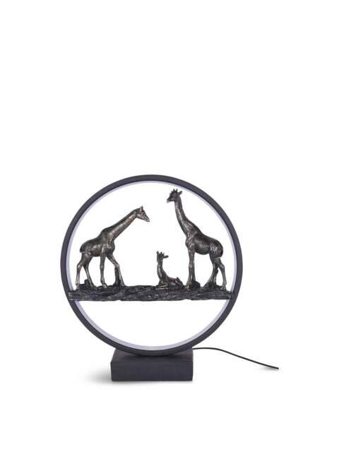 Libra Interiors Giraffe Family Light Sculpture Led Usb in Bronze, Size 30x9x34 - image 1