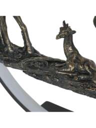Libra Interiors Giraffe Family Light Sculpture Led Usb in Bronze, Size 30x9x34 - thumbnail 3