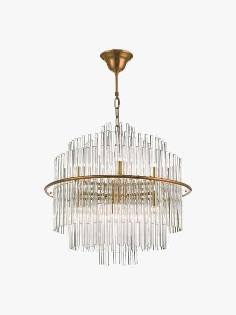 Dar Lighting Lukas 13 Light Pendant in Antiquegold