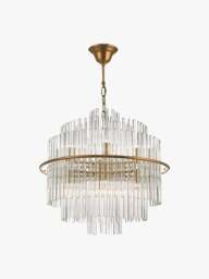 Dar Lighting Lukas 13 Light Pendant in Antiquegold