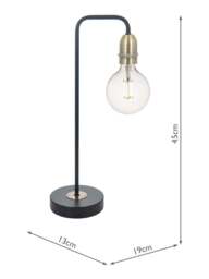 Dar Lighting Keifer Table Lamp in Black - thumbnail 3