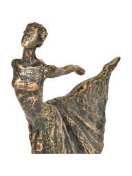 Libra Interiors Standing Resin Lady Dancer in Bronze, Size 32x25x9 - thumbnail 3