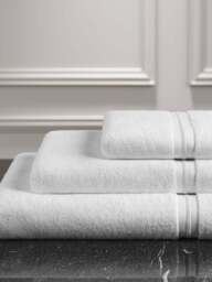 Fenwick at Home Claygate Towel Collection White in White/White, Cotton, Size Sheet - thumbnail 2
