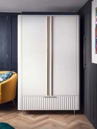 Barker and Stonehouse Lucia 2 Door Wardrobe in White Mahogany - thumbnail 5