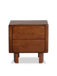 Barker and Stonehouse Zerina Walnut Wooden Bedside Table in Brown - thumbnail 1