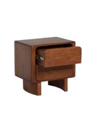 Barker and Stonehouse Zerina Walnut Wooden Bedside Table in Brown - thumbnail 2