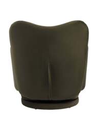 Libra Interiors Bingham Upholstered Swivel Chair Velvet in Green, Size 80x78x76 - thumbnail 5